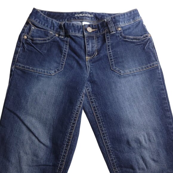 Maurices Womens Bootcut Jeans 7/8 Dark Wash Low Rise Stretch - Picture 3 of 7
